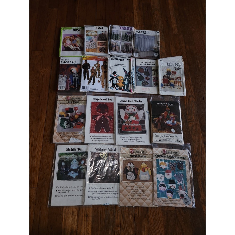 Lot of 17 Sewing CUT Patterns~CRAFTS/COSTUMES‎ Simplicity McCalls Butterick+